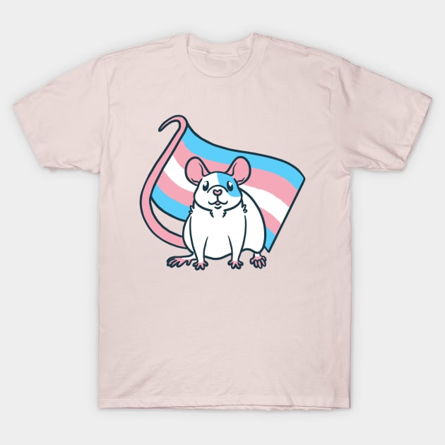 Trans Pride Rat T-Shirt by Ratfrens